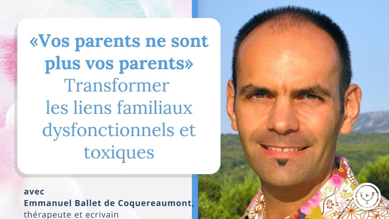 Blog vidéo. Post - De la famille à l'individualité responsable. ÂME LIBRE accompagnement auto-guérison. «Vos parents ne sont plus vos parents». Cette affirmation peut en choquer plus d’un, et pourtant elle a tout son sens. Les propos d’Emmanuel Ballet, psychopraticien selon la méthode jungienne, mettent en lumière des observations pertinentes qui sont plutôt esquivées car elles remettent en question et ébranlent toute la systémique familiale connue et transmise depuis si longtemps.